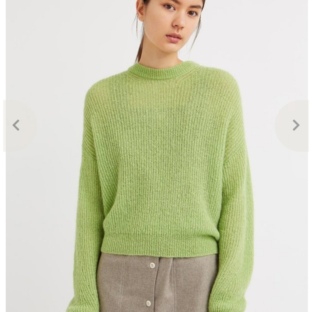 Wood Wood Tilda knit sweater bright green size small